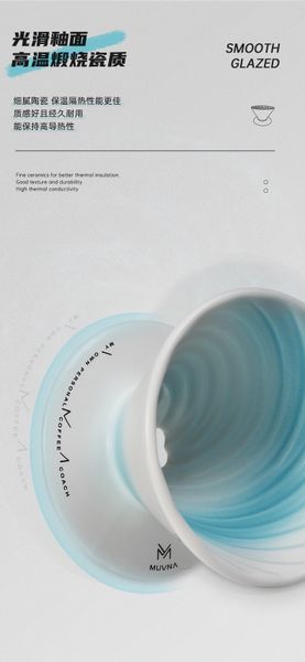 Phễu Pha Cà Phê Drip/Pour Over Bằng Gốm Sứ V60 Xingwo MUVNA |  Xingwo V60 Ceramic Filter