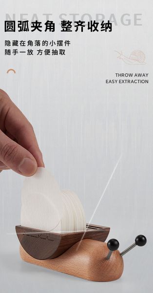 Giá Đựng Giấy Lọc, Lưới Lọc Hình Ốc Sên Bằng Gỗ MUVNA | Snail Filter Paper Holder