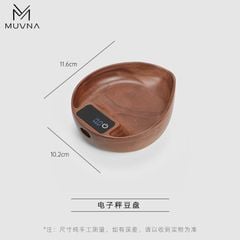 Cân Cà Phê Điện Tử Hình Khay Bằng Gỗ MUVNA | Wooden Tray-shaped Electronic Scale