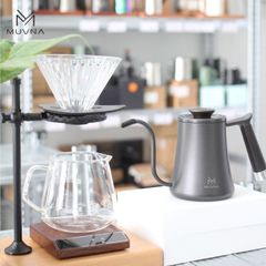 Combo Pha Cà Phê Pour Over Ấm Cổ Ngỗng, Phễu Nhựa, Bình Đong Cà Phê MUVNA | Combo Kettle, Dripper, Server for Pour Over Coffee