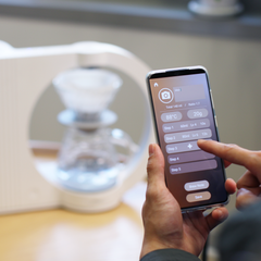 COMBO Máy Pha Cà Phê Pour Over Tự Động Hikaru và Máy Xay Cà Phê Edge Plus Bạc | Silver Electric Coffee Grinder & V60 Smart Brewer Hikaru