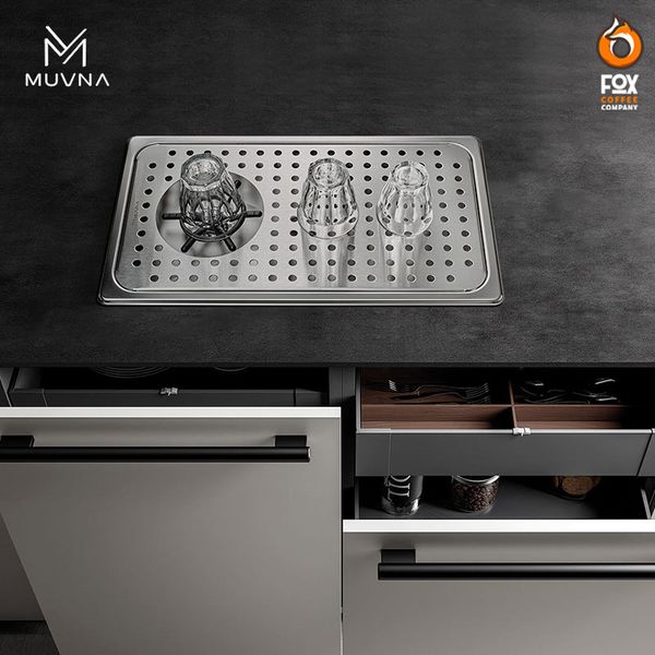 Khay Rửa Ly Quầy Bar Âm Bàn Tự Động MUVNA | CUP RINSER