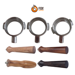 Tay Cầm Gỗ Và Đầu Pha Cà Phê Espresso Inox 58mm Dành Cho Máy La Marzoco, Simoneli, Breville 9 Series  | Handle and Portafilter body 58mm