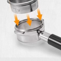 Giỏ Lọc Cà Phê Unit 8 Bằng Thép Không Gỉ Phủ Lớp Titanium 58mm MUVNA | Unit 8 Precision Basket Titanium