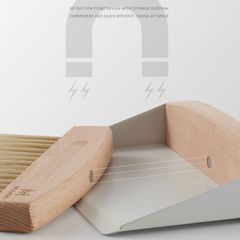 Chổi Quét - Vệ Sinh Bột Cà Phê Bằng Lông Ngựa Tay Cầm Gỗ Sồi Có Nam Châm MUVNA | Magnetic Coffee Counter Brush