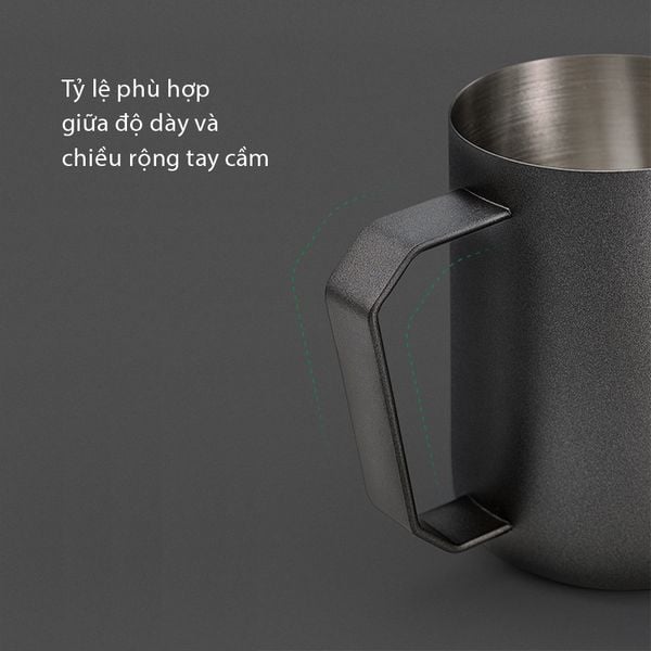 Ca Đánh Sữa Bằng Thép Không Gỉ 304 Cao Cấp Nhiều Màu 450ml - 600ml MUVNA | Type B Milk Pitcher