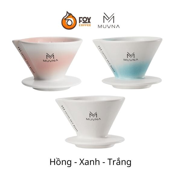 Phễu Pha Cà Phê Bằng Gốm Sứ V60 Drip / Pour Over Xiangchuan MUVNA | Xingchuan Ceramic Dripper