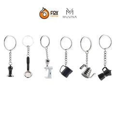 Móc Khóa Ca Đánh Sữa, Tamper, Máy Xay, Tay Cầm MUVNA | Keychain Milk Pitcher, Tamper, Grinder, Portafilter