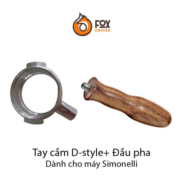 Tay Cầm Gỗ Và Đầu Pha Cà Phê Espresso Inox 58mm Dành Cho Máy La Marzoco, Simoneli, Breville 9 Series  | Handle and Portafilter body 58mm
