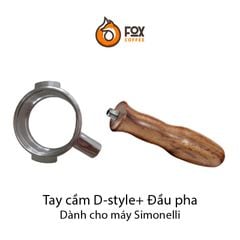 Combo Tay Cầm Gỗ Và Đầu Pha Cà Phê Espresso Inox | Combo Handle and Portafilter body