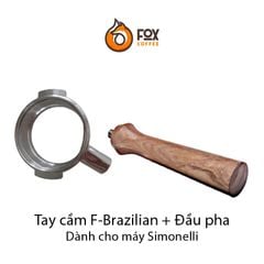 Combo Tay Cầm Gỗ Và Đầu Pha Cà Phê Espresso Inox | Combo Handle and Portafilter body