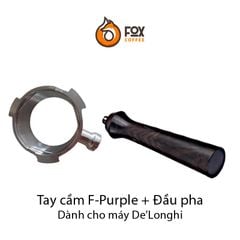 Tay Cầm Gỗ Và Đầu Pha Cà Phê Espresso Inox Dành Cho Máy De Longhi | Handle and Portafilter body 51mm
