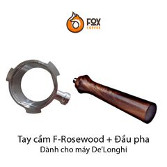 Tay Cầm Gỗ Và Đầu Pha Cà Phê Espresso Inox Dành Cho Máy De Longhi | Handle and Portafilter body 51mm
