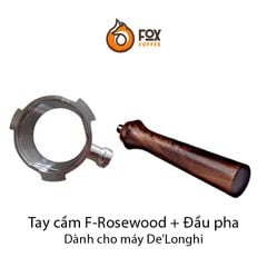 Combo Tay Cầm Gỗ Và Đầu Pha Cà Phê Espresso Inox | Combo Handle and Portafilter body