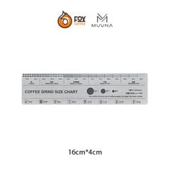 Thước Đo Độ Nhuyễn Bột Cà Phê 15 Mức Bằng Thép Không Gỉ MUVNA | Coffee Grind Size Reference Chart