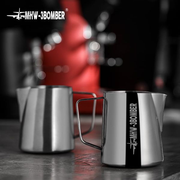 Ca Đánh Sữa Tạo Bọt Inox Cao Cấp Phiên Bản 5.0 Nhiều Màu MHW-3BOMBER 400ml - 500ml - 600ml | 5.0 MILK PITCHER