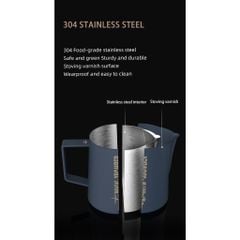 Ca Đánh Sữa Tạo Bọt Inox Cao Cấp Phiên Bản 5.0 Nhiều Màu MHW-3BOMBER 400ml - 500ml - 600ml | 5.0 MILK PITCHER