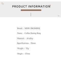 Vòng Đong Cà Phê Nam Châm 58mm MHW-3BOMBER | MAGNETIC DOSING RING
