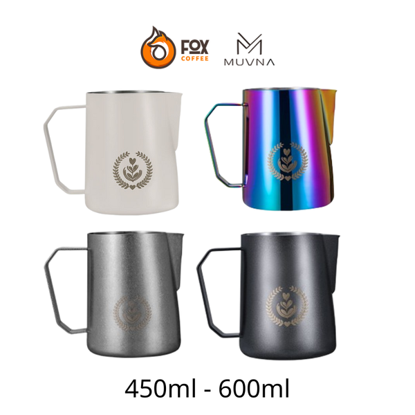 Ca Đánh Sữa Bằng Thép Không Gỉ 304 Cao Cấp Nhiều Màu 450ml - 600ml MUVNA | Type B Milk Pitcher