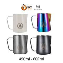 Ca Đánh Sữa Bằng Thép Không Gỉ 304 Cao Cấp Nhiều Màu 450ml - 600ml MUVNA | Type B Milk Pitcher