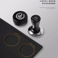 Thảm Bar / Tấm Silicon Hỗ Trợ Nén Cà Phê Espresso Tích Hợp Đế Đỡ Tamper, Distributor MUVNA | Silicone Tamping Mat