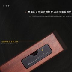 Giá Kê Tamper Nén Cà Phê Bằng Gỗ Có Ngăn Kéo MUVNA | Walnut 3 Hols Coffee Stand