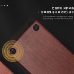 Giá Kê Tamper Nén Cà Phê Bằng Gỗ Có Ngăn Kéo MUVNA | Walnut 3 Hols Coffee Stand