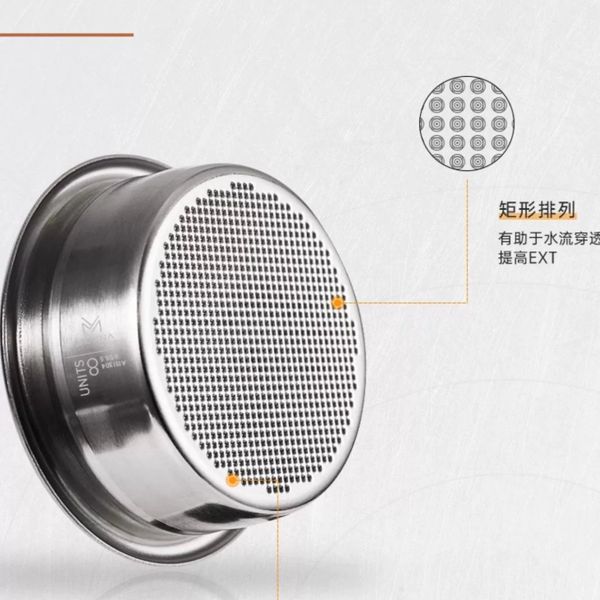 Giỏ Lọc Cà Phê Unit 8 Bằng Thép Không Gỉ Phủ Lớp Titanium 58mm MUVNA | Unit 8 Precision Basket Titanium