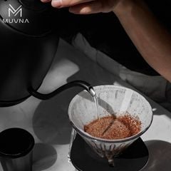 Combo Pha Cà Phê Pour Over Ấm Cổ Ngỗng, Phễu Nhựa, Bình Đong Cà Phê MUVNA | Combo Kettle, Dripper, Server for Pour Over Coffee
