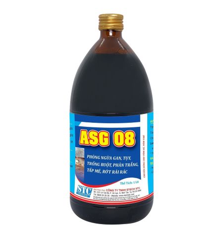 ASG 08 – Phòng ngừa gan, tụy, trống ruột, phân trắng, tấp mé, rớt rải rác cho tôm.
