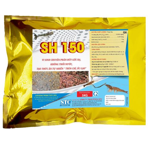 SH 150 – Vi sinh chuyên phân hủy gốc rạ, không thối nước, tạo thức ăn tự nhiên “ trùn chỉ, ốc gạo”
