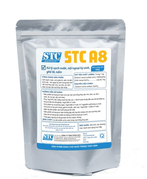 STC A8-Xử lý ghẻ lở, nấm, khuẩn, xử lý rận,  nội ngoại ký sinh trùng