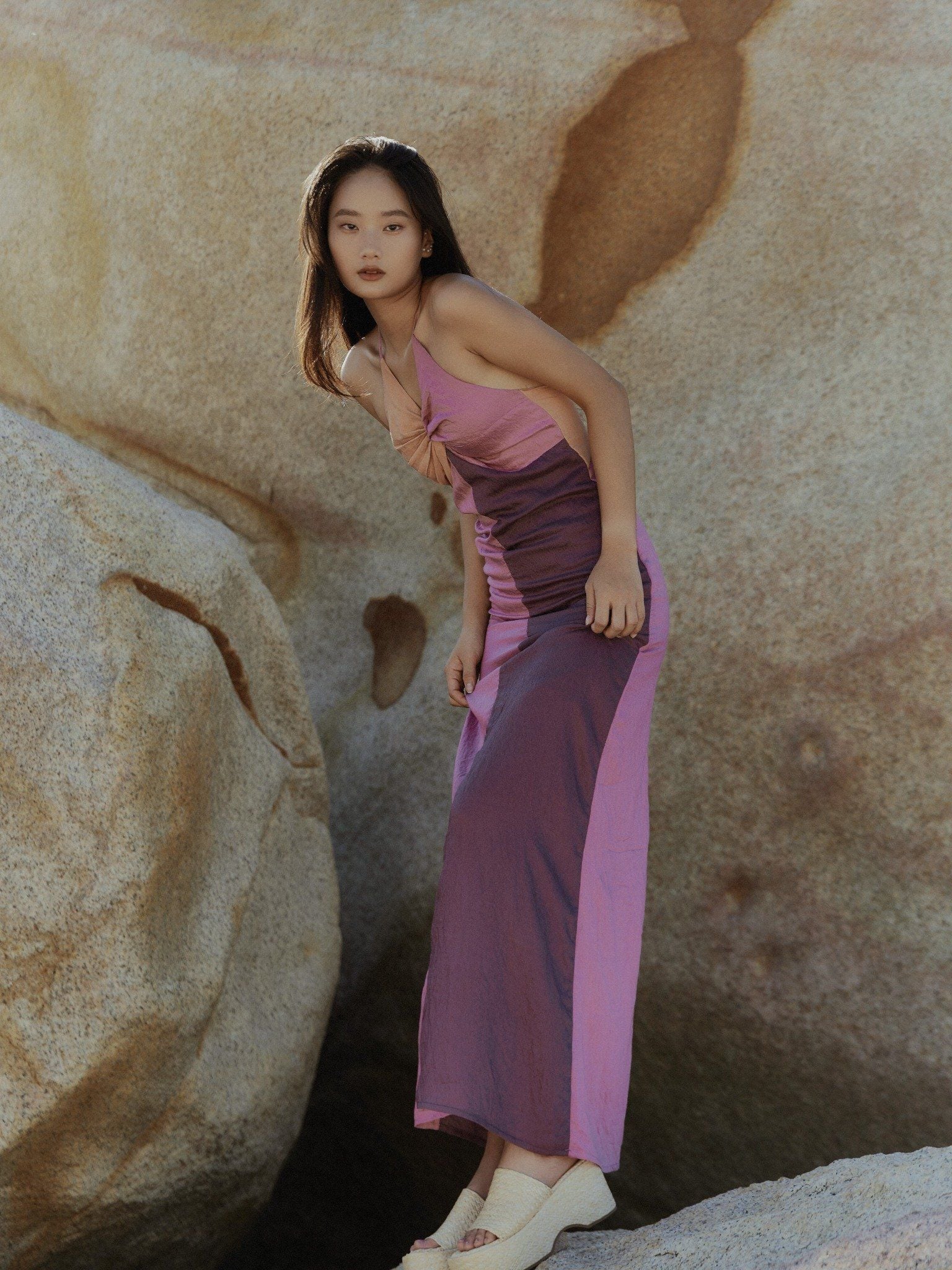 Allure Dress | Đầm Yếm Phối Màu