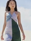 Allure Dress | Đầm Yếm Phối Màu