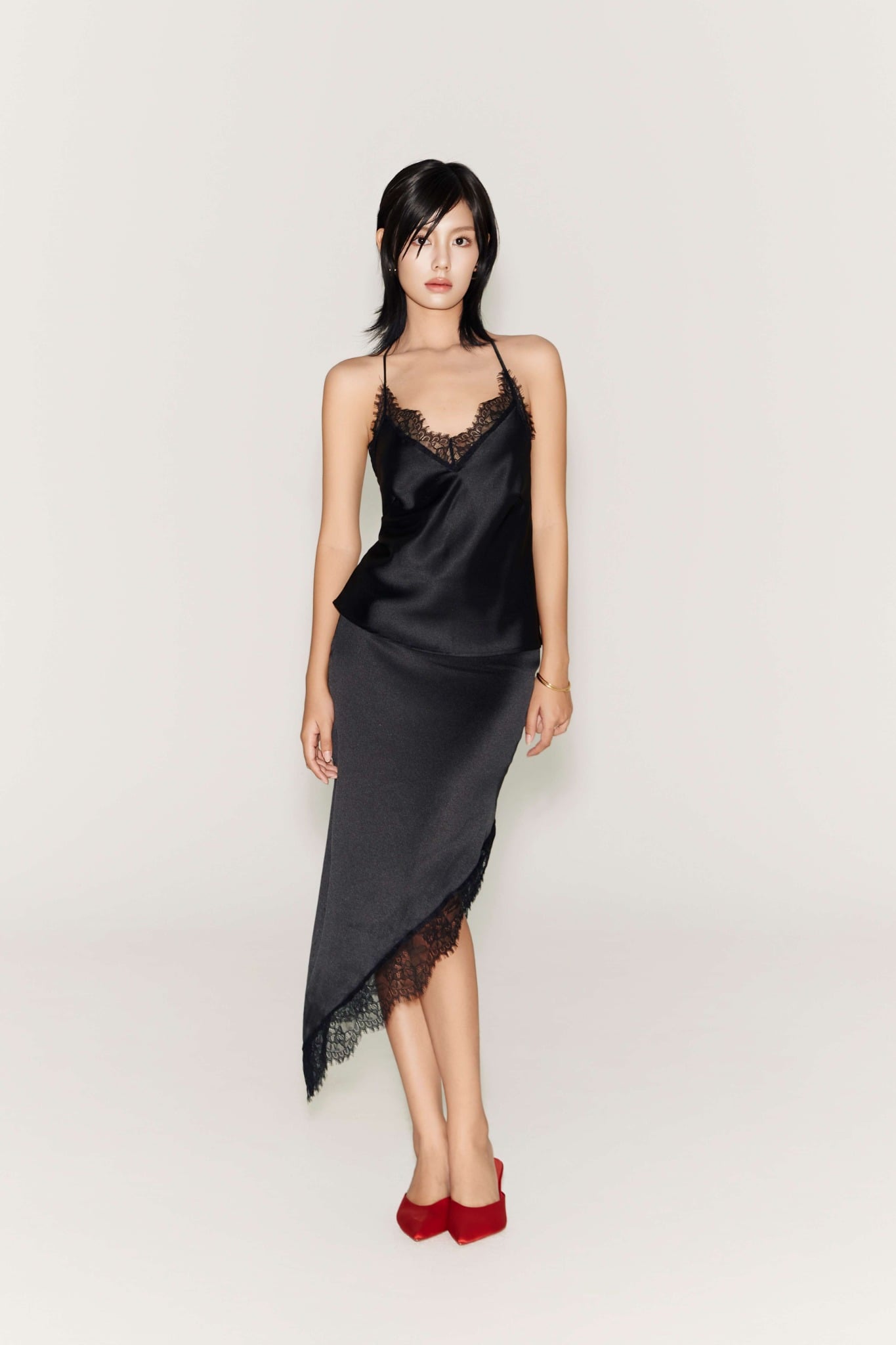 Mystery Skirt | Chân Váy Lụa Phối Ren