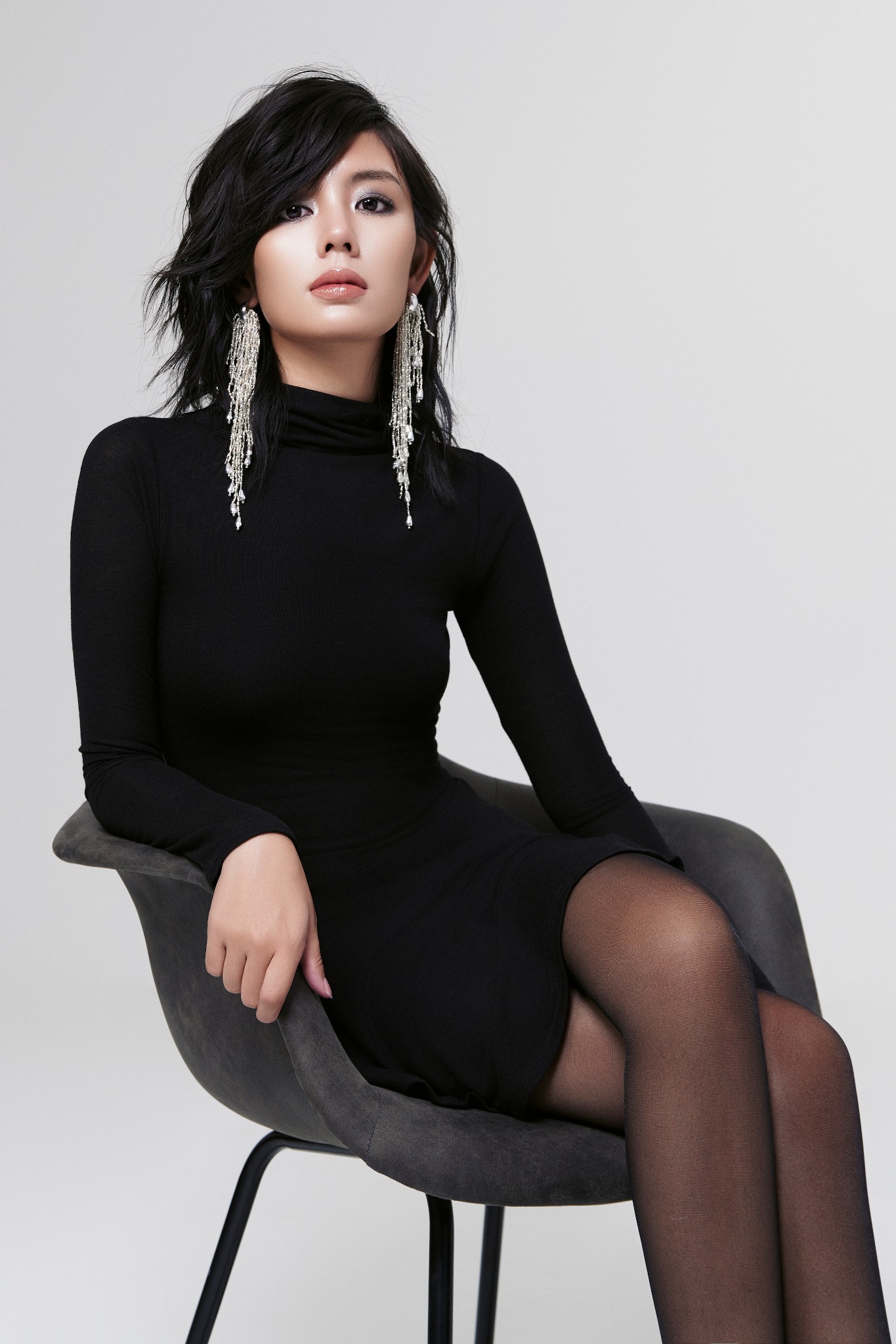 High Neck Mini Dress | Đầm Len Ngắn Tay Dài