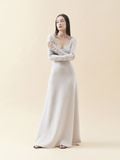 Orchid White Dress | Đầm Tay Dài Dáng Ôm