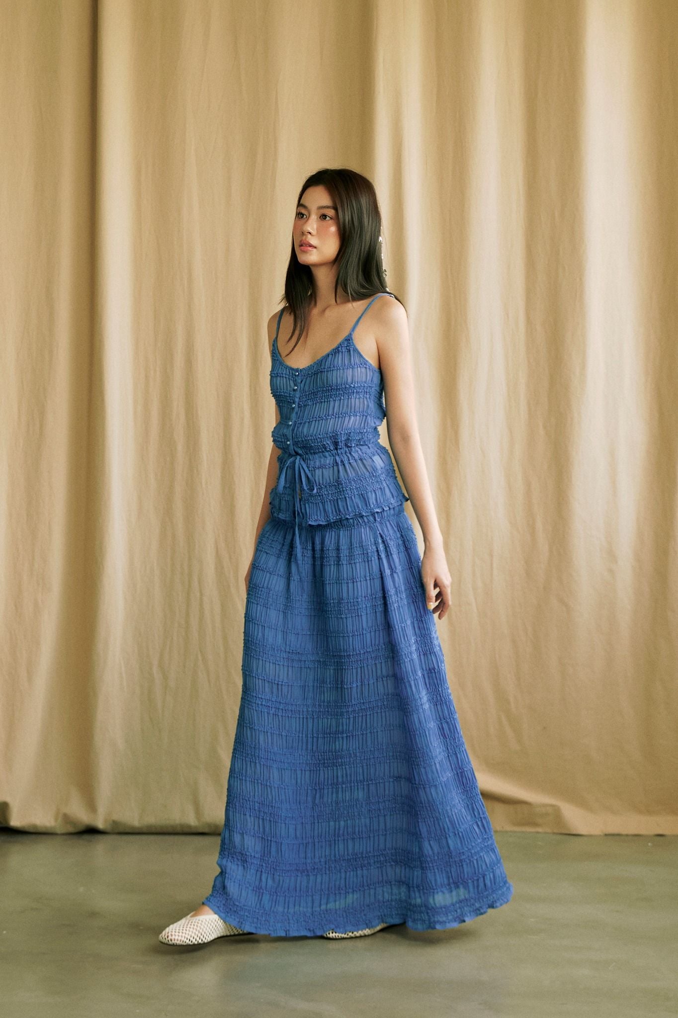 Flutter Top | Áo Dây Dún Vải