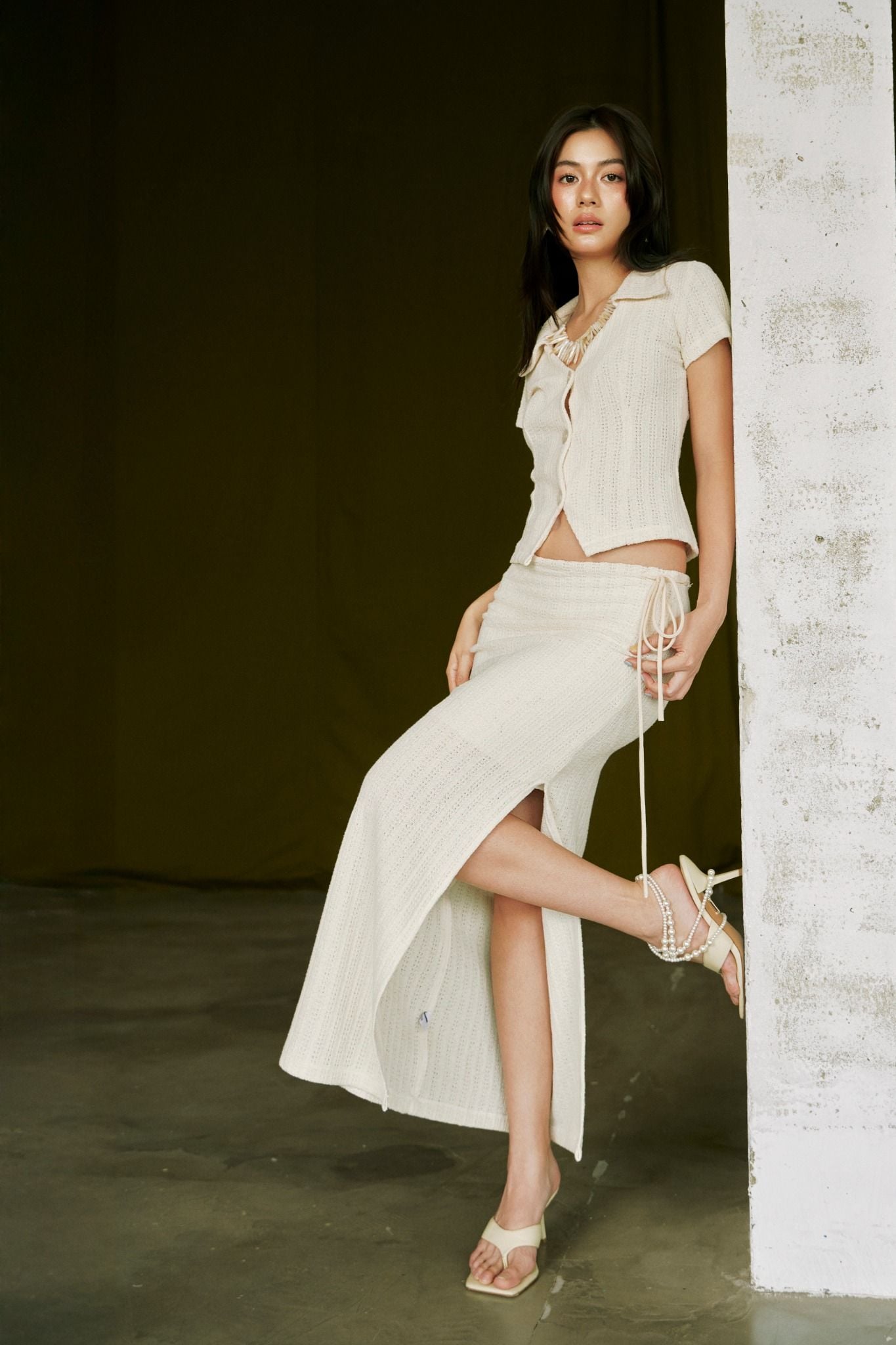 Ivory Sunset Skirt | Chân Váy Dáng Suông