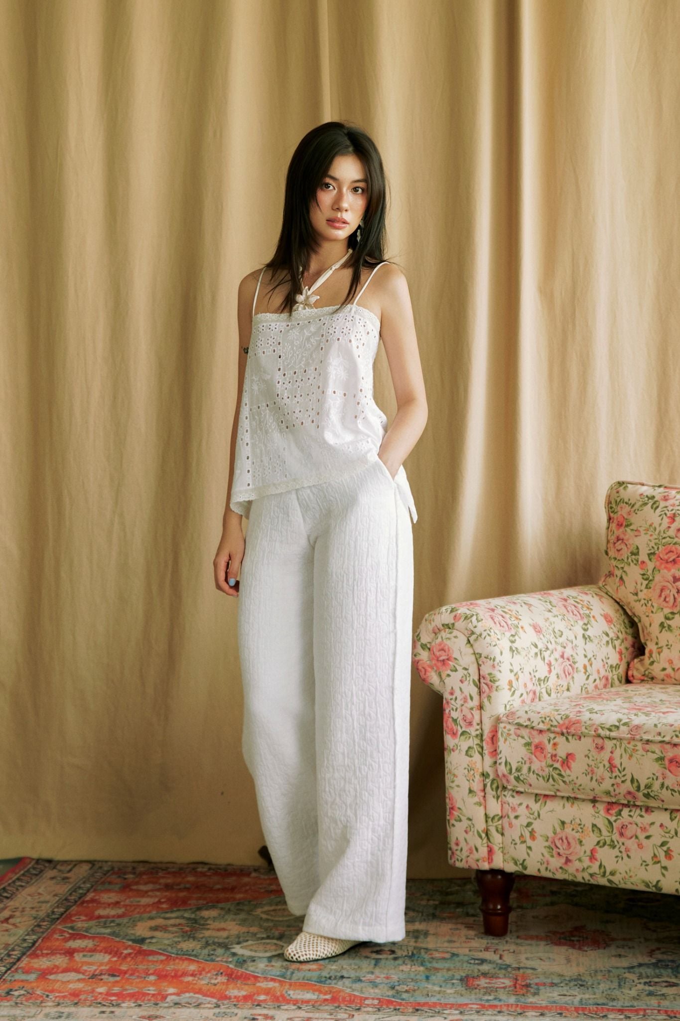 Hidden Petal Pants | Quần Vải Chần Bông