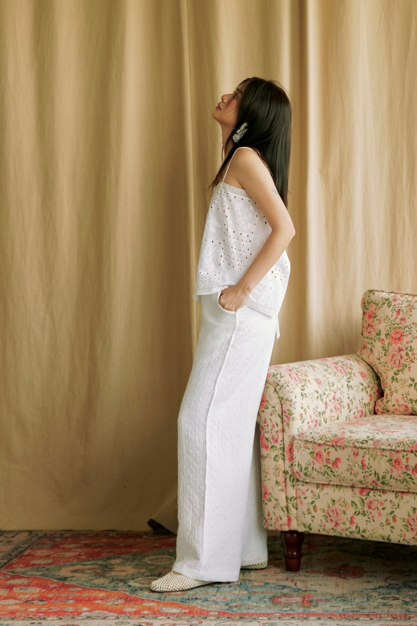 Hidden Petal Pants | Quần Vải Chần Bông