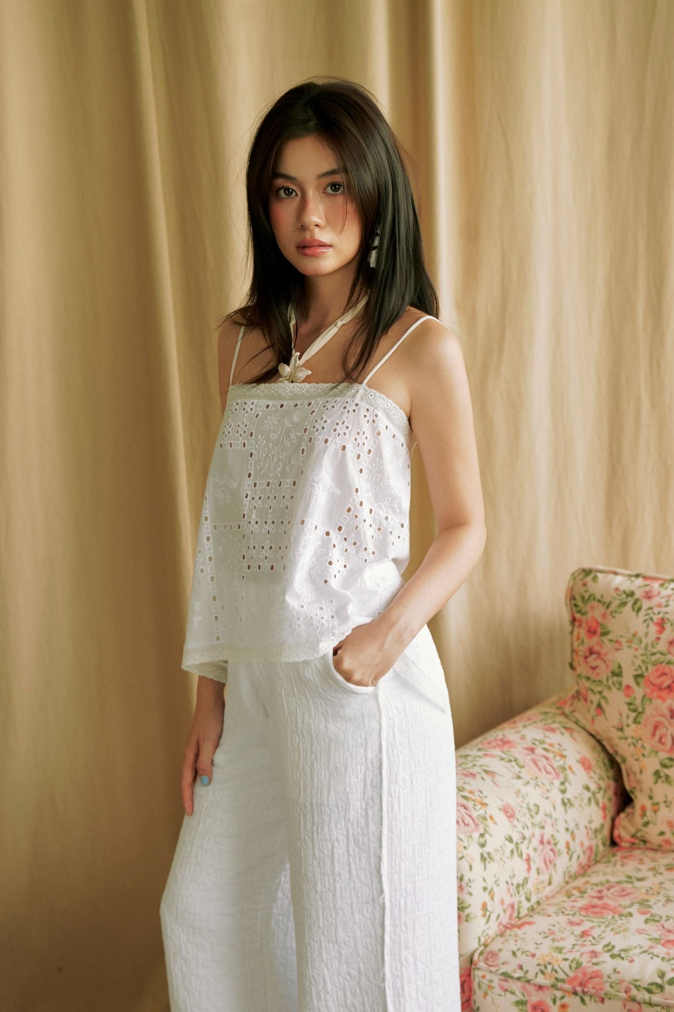 Hidden Petal Pants | Quần Vải Chần Bông