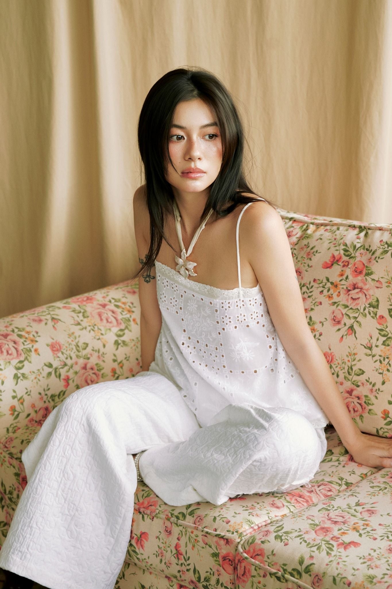 Lace Blossom Top | Áo Thêu Phối Ren