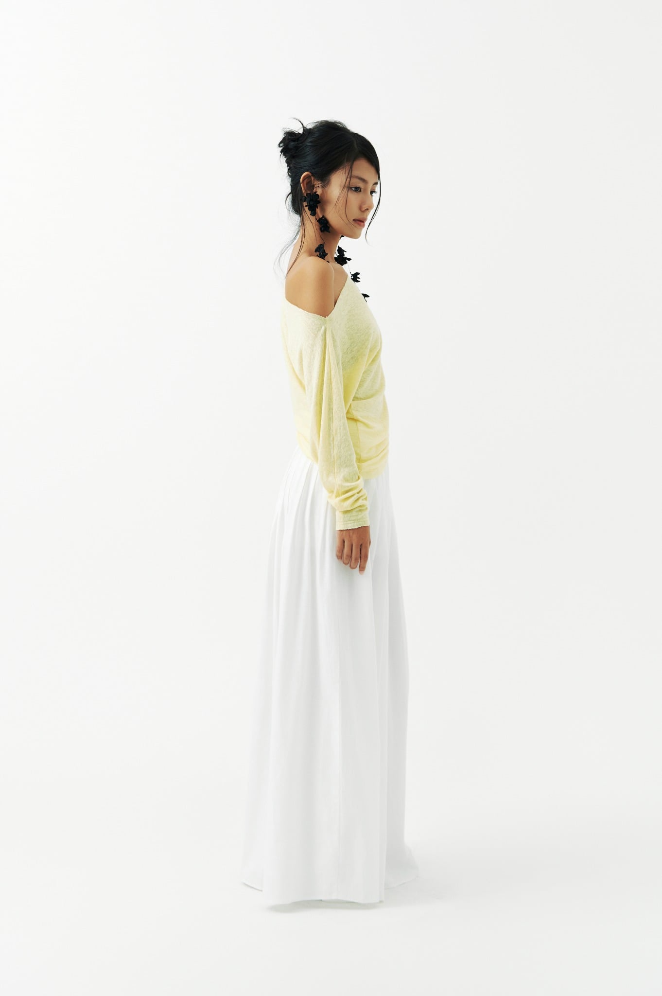 One Shoulder Knit Top | Áo Lệch Vai Tay Dài