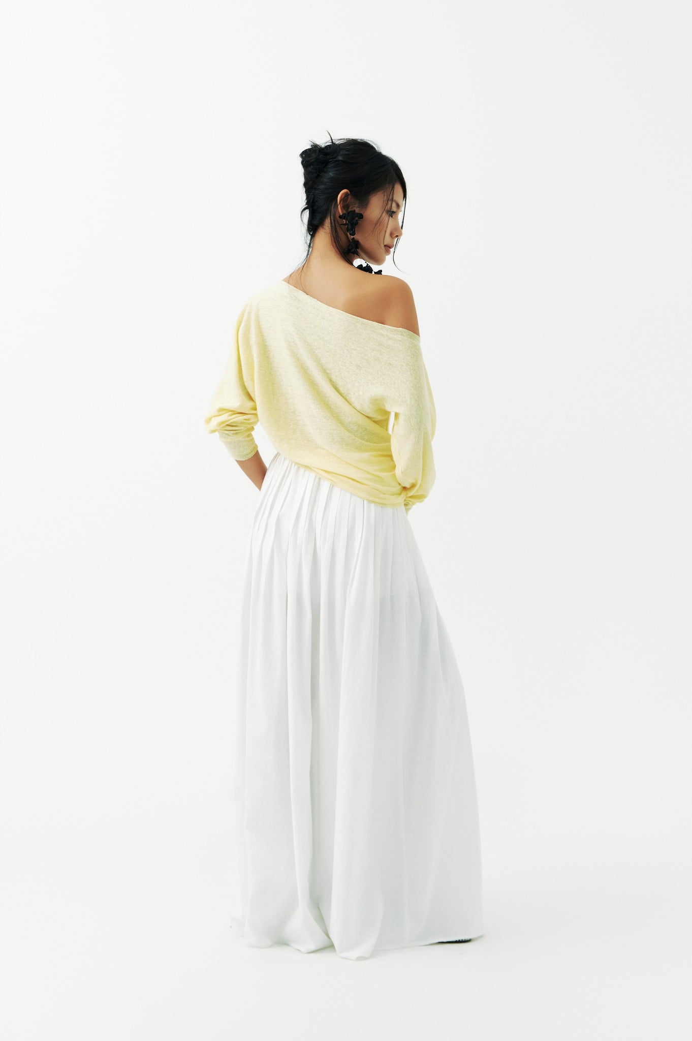 One Shoulder Knit Top | Áo Lệch Vai Tay Dài