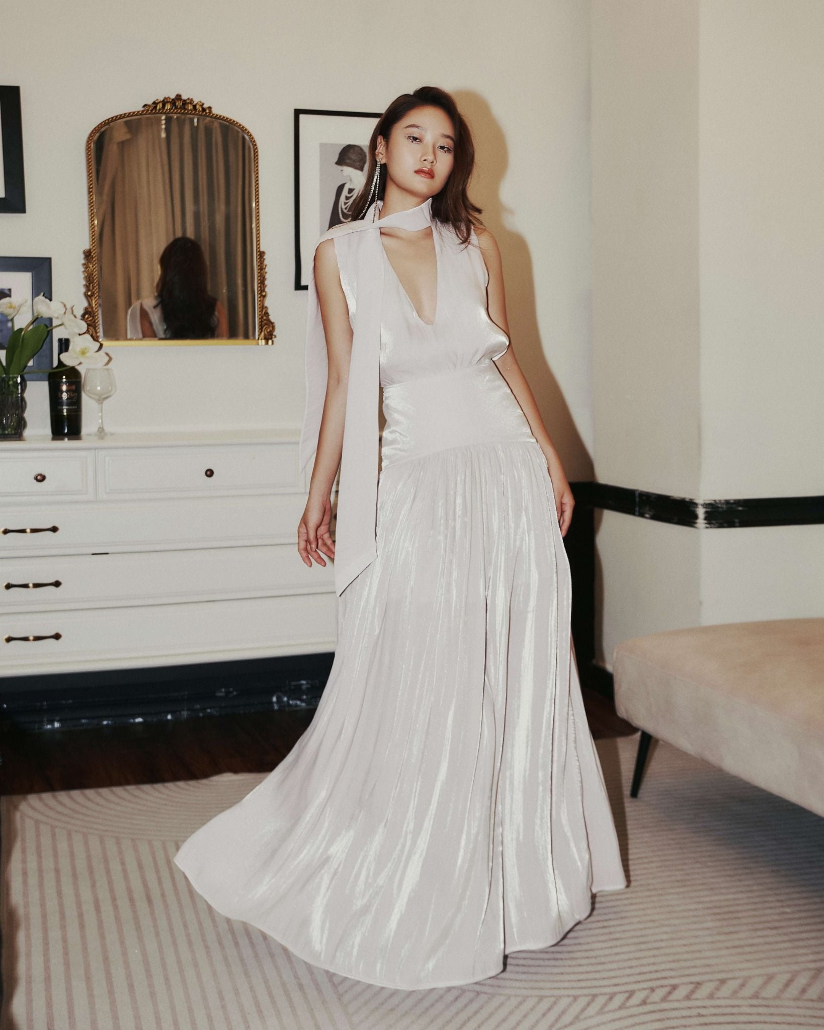 Eve's Top | Áo Organza Choàng Cổ