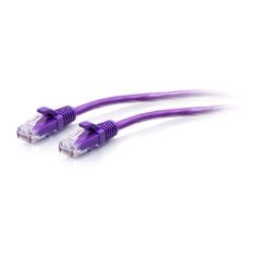 Cáp mạng C2G Legrand Ethernet Cat6a Slim UTP mỏng, không bọc chống nhiễu, đầu cắm chống vướng (Tím)