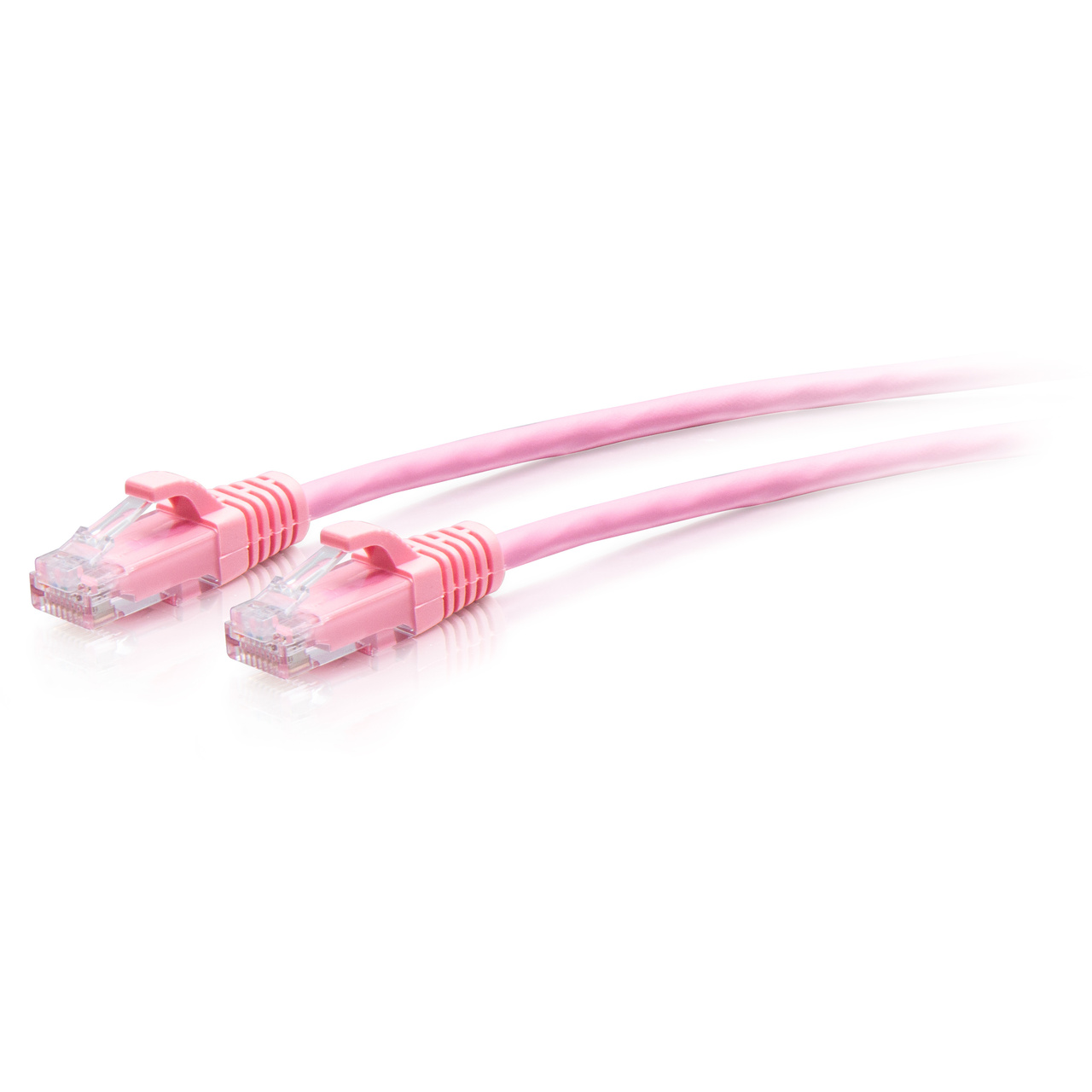 Cáp mạng C2G Legrand Ethernet Cat6a Slim UTP mỏng, không bọc chống nhiễu, đầu cắm chống vướng (Hồng)