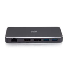 C2G Legrand Docking Station USB-C® 7 trong 1 hiển thị màn hình kép MST với HDMI®, DisplayPort™, Ethernet, USB, Power Delivery lên đến 100W - 4K 60Hz
