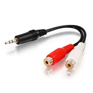 Cáp Chia Tín Hiệu Âm Thanh C2G LEGRAND 6 Inch Dòng Value Series™ 3.5mm Stereo Đầu Đực sang Hai Đầu RCA Stereo Cái